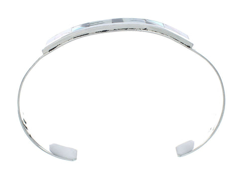 Zuni Sterling Silver Multicolor Inlay Cuff Bracelet NN20158